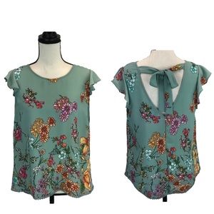 Twine & String Anthropologie Floral Top
